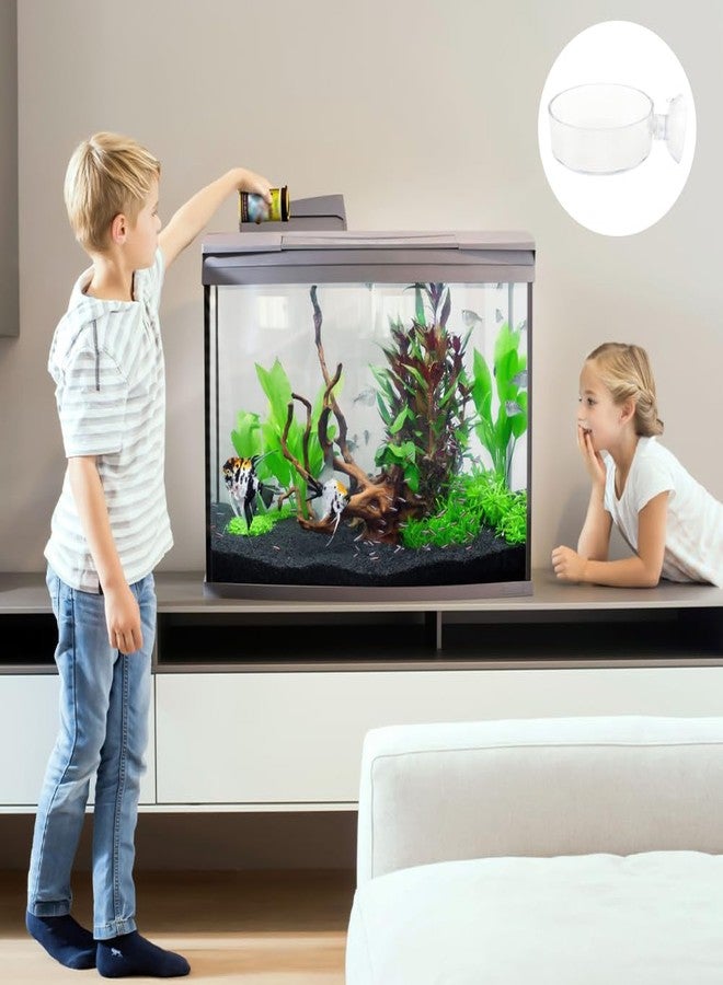 Capiant 2 Pack 60mm Aquarium Shrimp Feeder Dish with Suction Round Clear Fish Tank Food Tray Container Feeder Bowl Prevent Food Spilling - Image 5
